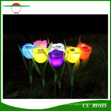 Solar Powered Colorful Flower Tulip LED Light Grden Decorative Solar Lawn Lights